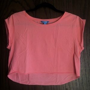 L’Amour Peach Cropped Tee